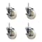 Service Caster 4 Inch Nylon Wheel Swivel 58 Inch Threaded Stem Caster Set with Brake SCC SCC-TS20S414-NYS-TLB-58212-4 - alternate 1